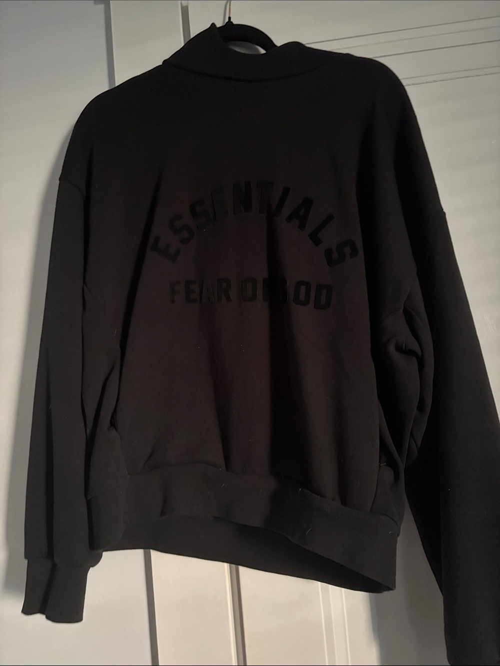 Fear of God Essentials Black Crewneck Sweatshirt